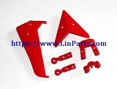LinParts.com - SYMA S107H RC Helicopter Spare Parts: Tail decoration [Red]