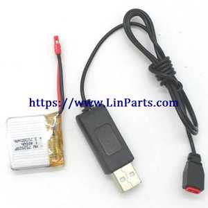 LinParts.com - Syma X26 RC Quadcopter Spare Parts: 3.7V 380mAh Battery + USB Charging Wire