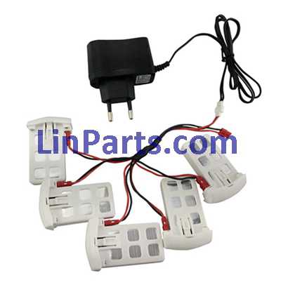 LinParts.com - Syma X5UC RC Quadcopter Spare Parts: charger + cable conversion line 1 Torr 5 + 5pcs Battery