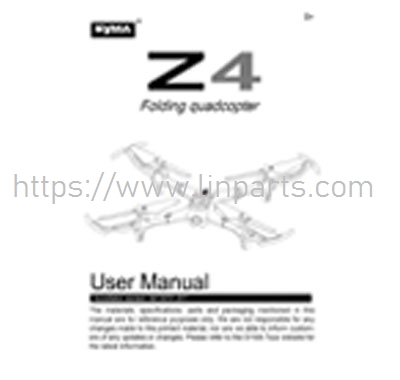 LinParts.com - Syma Z4 RC Quadcopter Spare Parts: English instruction manual