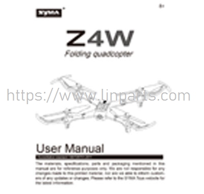 LinParts.com - Syma Z4W RC Quadcopter Spare Parts: English instruction manual