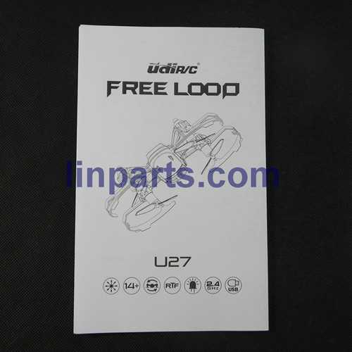 LinParts.com - UDI RC U27 Single & Double Flips 4CH 2.4Ghz 6 AXIS Headless RC Quadcopter Spare Parts: English manual instruction book
