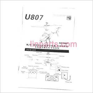 LinParts.com - UDI RC U807 U807A Spare Parts: English manual book