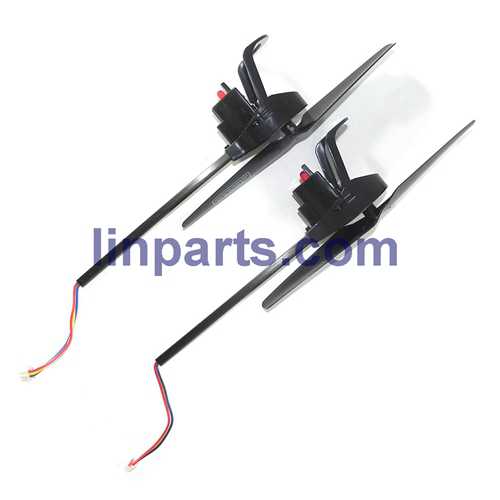 LinParts.com - UDI RC U829 U829A U829X Quadcopter UFO 2.4Ghz 4 channels Built in Video Camera Six axis Gyro Spare Parts: Side bar and motor set(Black blades with Red light )