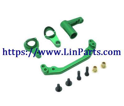 LinParts.com - WLtoys 104001 RC Car spare parts: Metal upgrade modification steering group Green - Click Image to Close