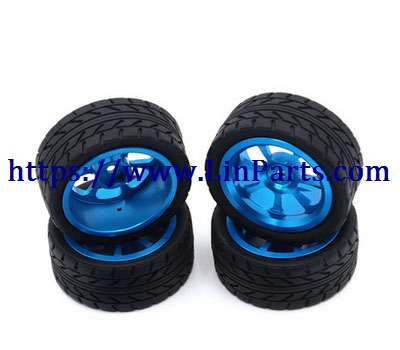 LinParts.com - WLtoys 124018 RC Car spare parts: Metal upgrade wheels blue