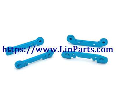 LinParts.com - WLtoys 124018 RC Car spare parts: Front swing arm reinforcement group + Back swing arm reinforcement group blue