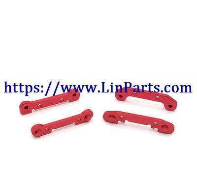 LinParts.com - WLtoys 124019 RC Car spare parts: Front+Rear swing arm reinforcement piece assembly[wltoys-124019-1835]Red