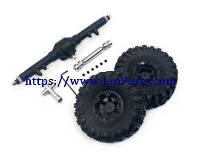 LinParts.com - Wltoys 12428 RC Car Spare Parts: Rear Axle+Rear Differntial Gear Group[Assemble well]+Wheels wrench+Screw wrench+Rotary axis+Screw set+Wheels
