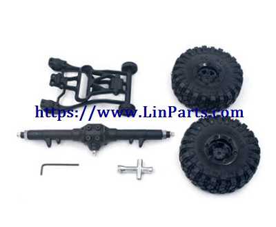 LinParts.com - Wltoys 12428 RC Car Spare Parts: Rear Axle+Rear Differntial Gear Group[Assemble well]+Wheels wrench+Screw wrench+Rear anti-collision frame+Screw set+Wheels
