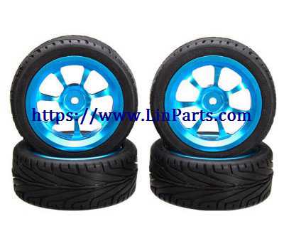 LinParts.com - Wltoys A959 RC Car Spare Parts: Metal Upgrade wheel 4pcs + wheel skin 4pcs + Hex wheel seat 4pcs