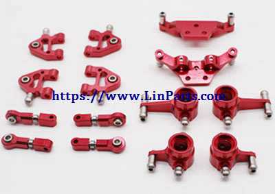 LinParts.com - Wltoys K969 RC Car Spare Parts: Upgrade Metal Full Set [Red]