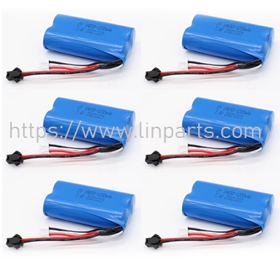 LinParts.com - WLtoys WL 14600 RC Car Spare Parts: 7.4V 1200mAh Battery 6pcs