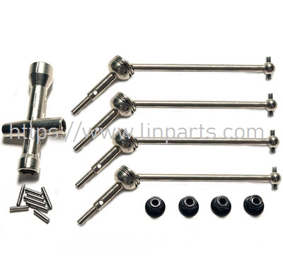 LinParts.com - WLtoys WL 144010 RC Car Spare Parts: Metal upgraded Front and rear universal drive shaft CVD