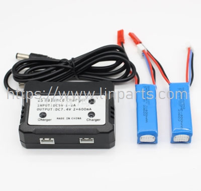 LinParts.com - WLtoys 284010 RC Car Spare Parts: 7.4V 450mAh battery + USB Charger