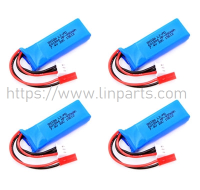 LinParts.com - Wltoys 284131 RC Car Spare Parts: 7.4V 450mAh battery 4pcs