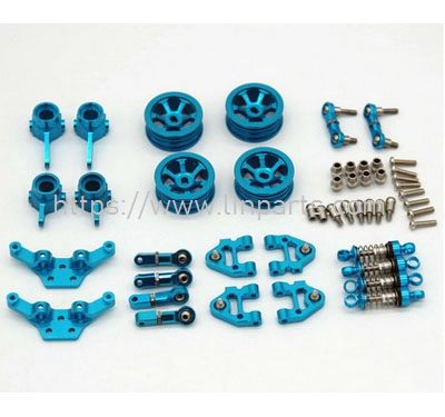 LinParts.com - WLtoys 284161 RC Car Spare Parts: Upgraded Full Metal Parts Set Blue/Red/Gold