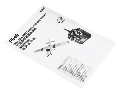 LinParts.com - WLtoys CESSNA-182 F949S RC Airplane Spare Parts: English instruction manual