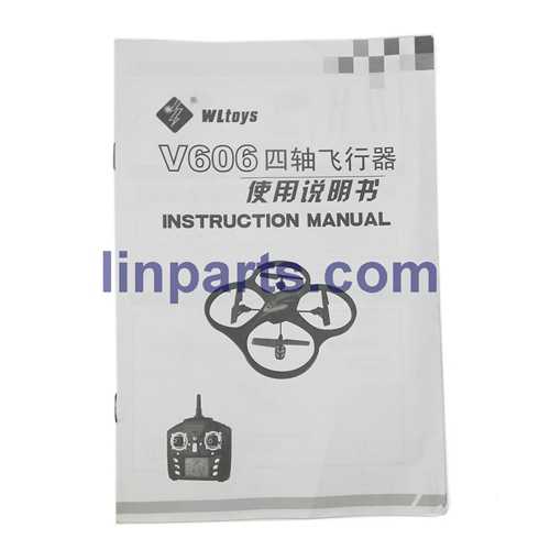 LinParts.com - WLtoys WL V606 2.4G 4CH RC Quadcopter Spare Parts: English manual book