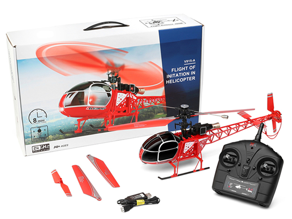 LinParts.com - Wltoys XK V915-A RC Helicopter RTF 2.4G 4CH Double Brush Motor