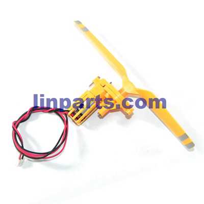 LinParts.com - JJRC V915 RC Helicopter Spare Parts: Tail motor + Tail blade + Tail motor deck (Yellow)