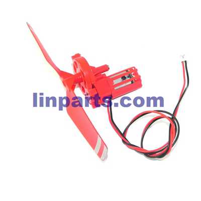 LinParts.com - WLtoys V915-A RC Helicopter Spare Parts: Tail motor + Tail blade + Tail motor deck (Red)