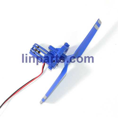 LinParts.com - WLtoys V915-A RC Helicopter Spare Parts: Tail motor + Tail blade + Tail motor deck (Blue)