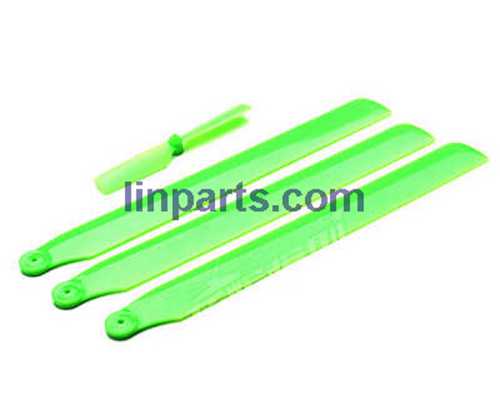 LinParts.com - JJRC JJ350 RC Helicopter Spare Parts: main blades propellers + Tail blade (Green)