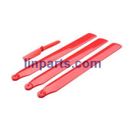 LinParts.com - JJRC JJ350 RC Helicopter Spare Parts: main blades propellers + Tail blade (Red)