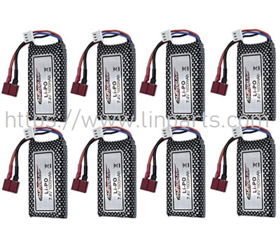 LinParts.com - XinLeHong 9125 RC Car Spare Parts: 7.4V 1600mah Battery 8pcs
