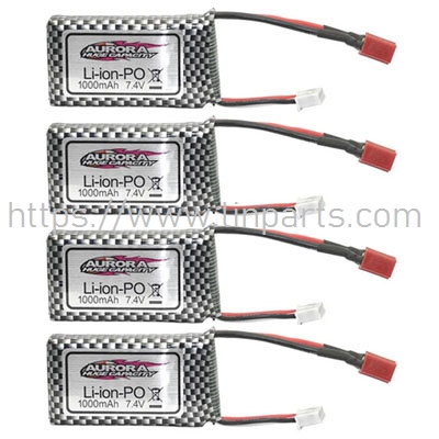 LinParts.com - XinLeHong Q901 Q902 Q903 RC Car Spare Parts: 7.4V 1000mAh Battery 4pcs