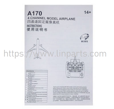 LinParts.com - XK A170 RC Airplane Spare Parts: English instructions book