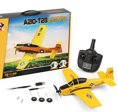 LinParts.com - XK A210 T28 4CH 6G/3D Modle Stunt Plane 6 Axis Stability Remote Control Airplane Electric RC Aircraft Toys