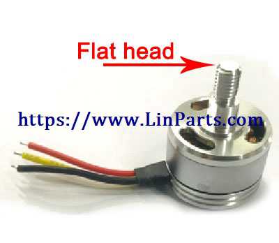 LinParts.com - XK X1S RC Drone Spare Parts: 1806 brushless motor forward rotation (Red yellow and black line)Flat head