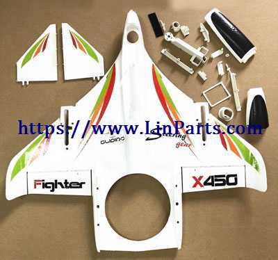 LinParts.com - XK X450 RC Airplane Aircraft Spare parts: Fuselage group + Vertical tail group