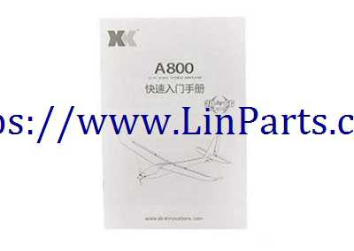 LinParts.com - XK A800 RC Airplane Spare Parts: English manual