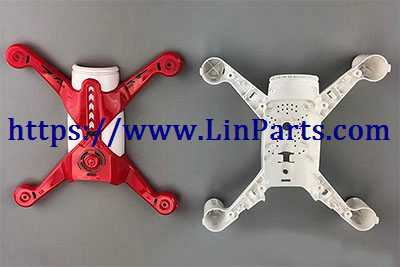 LinParts.com - XK X150 RC Quadcopter Spare Parts: Upper cover + Lower cover[Red]