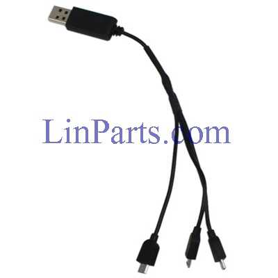 LinParts.com - FQ777 FQ35 FQ35C FQ35W RC Drone Spare parts: 1 For 3 USB Charger