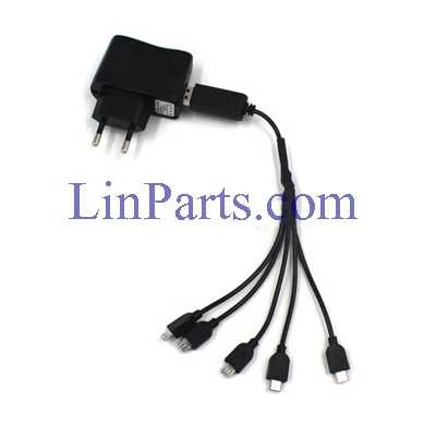 LinParts.com - FQ777 FQ35 FQ35C FQ35W RC Drone Spare parts: Charger head + USB charger(1 charge 5)